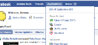 10 app dropdown from homepage